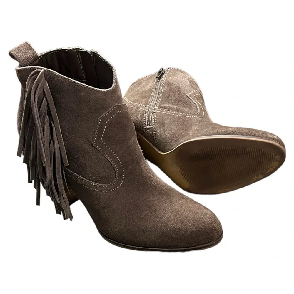 Steve Madden Ohio Western Suede Fringe Bootie Size 9M